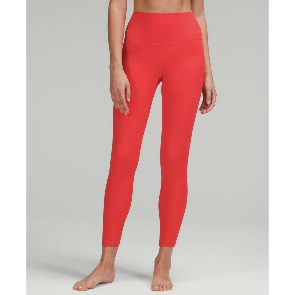 NWT Lululemon Align High Rise Pant 25 Carnation Red Size 6 Double Lined Holiday